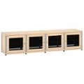 Alt View Zoom 12. Salamander Designs - Synergy TV Cabinet for Most Flat-Panel TVs Up to 90" - Natural Maple/Aluminum.