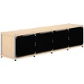 Alt View Zoom 14. Salamander Designs - Synergy TV Cabinet for Most Flat-Panel TVs Up to 90" - Natural Maple/Aluminum.