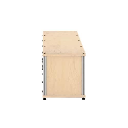 Alt View 16. Salamander Designs - Synergy TV Cabinet for Most Flat-Panel TVs Up to 90" - Natural Maple/Aluminum.