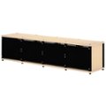 Alt View Zoom 13. Salamander Designs - Synergy TV Cabinet for Most Flat-Panel TVs Up to 90" - Black/Natural Maple.
