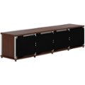 Alt View Zoom 14. Salamander Designs - Synergy TV Cabinet for Most Flat-Panel TVs Up to 90" - Aluminum/Dark Walnut.