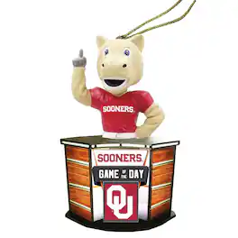 Santa's Workshop - Oklahoma Sooners 4" Game of the Day Ornament - Red