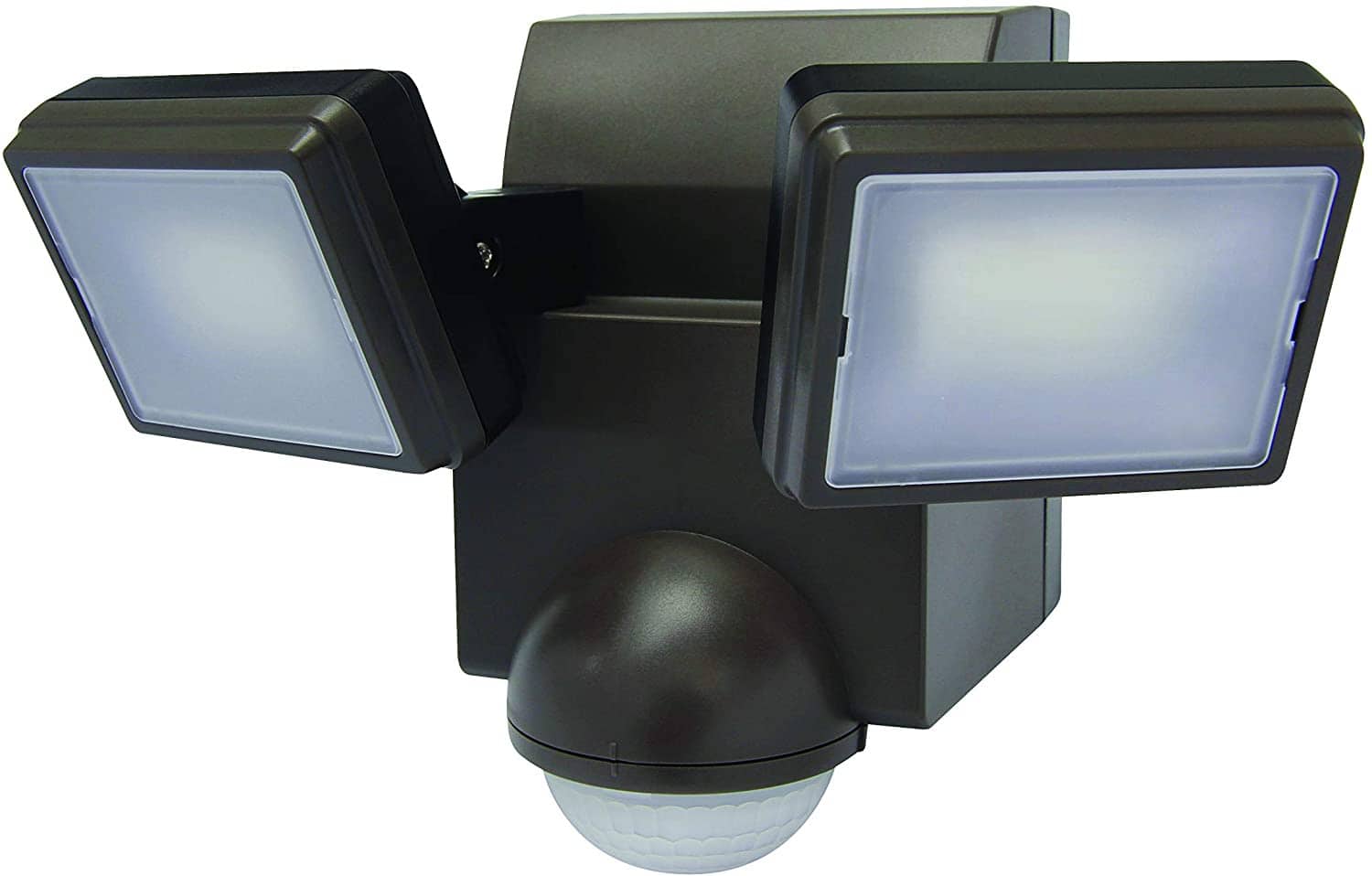 IQ America - 700 Lumen Battery Operated LED Motion Security Flood Light L-Bracket Mount Universal Mount Indoor/Outdoor BZ - Bronze