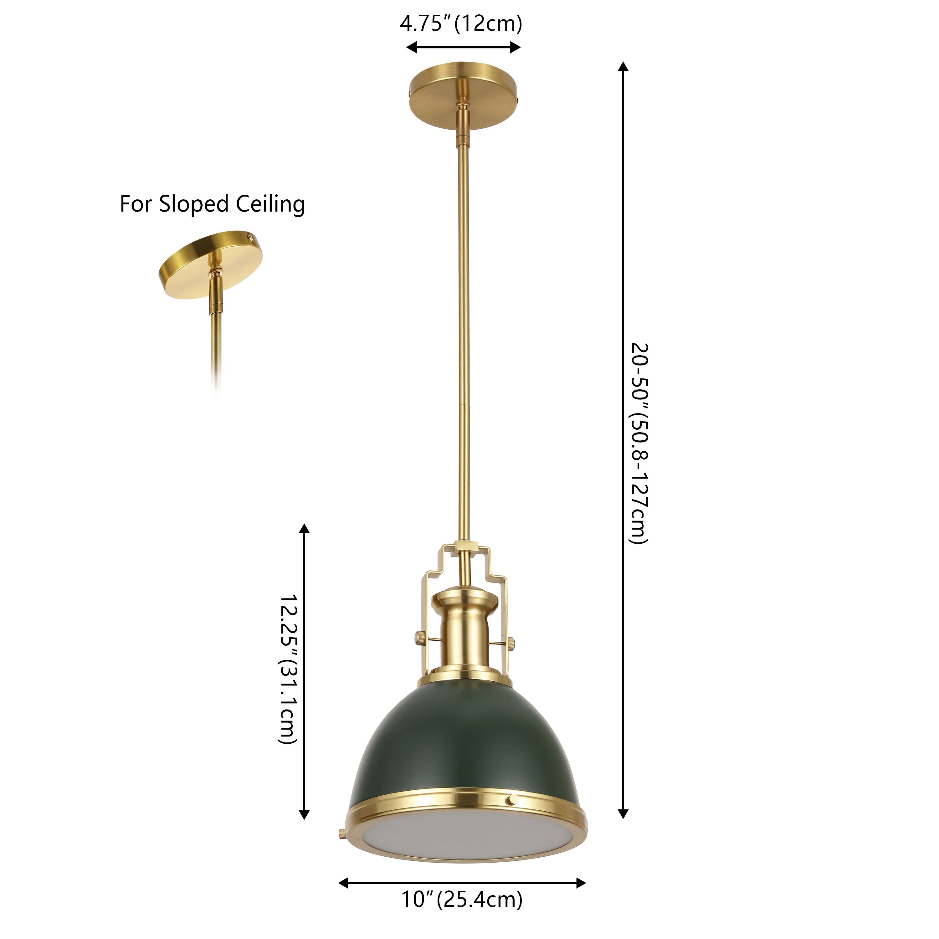 4.75" (12cm) For Sloped Ceiling  
12.25" (31.1cm)  
20-50" (50.8-127cm)  
10" (25.4cm)