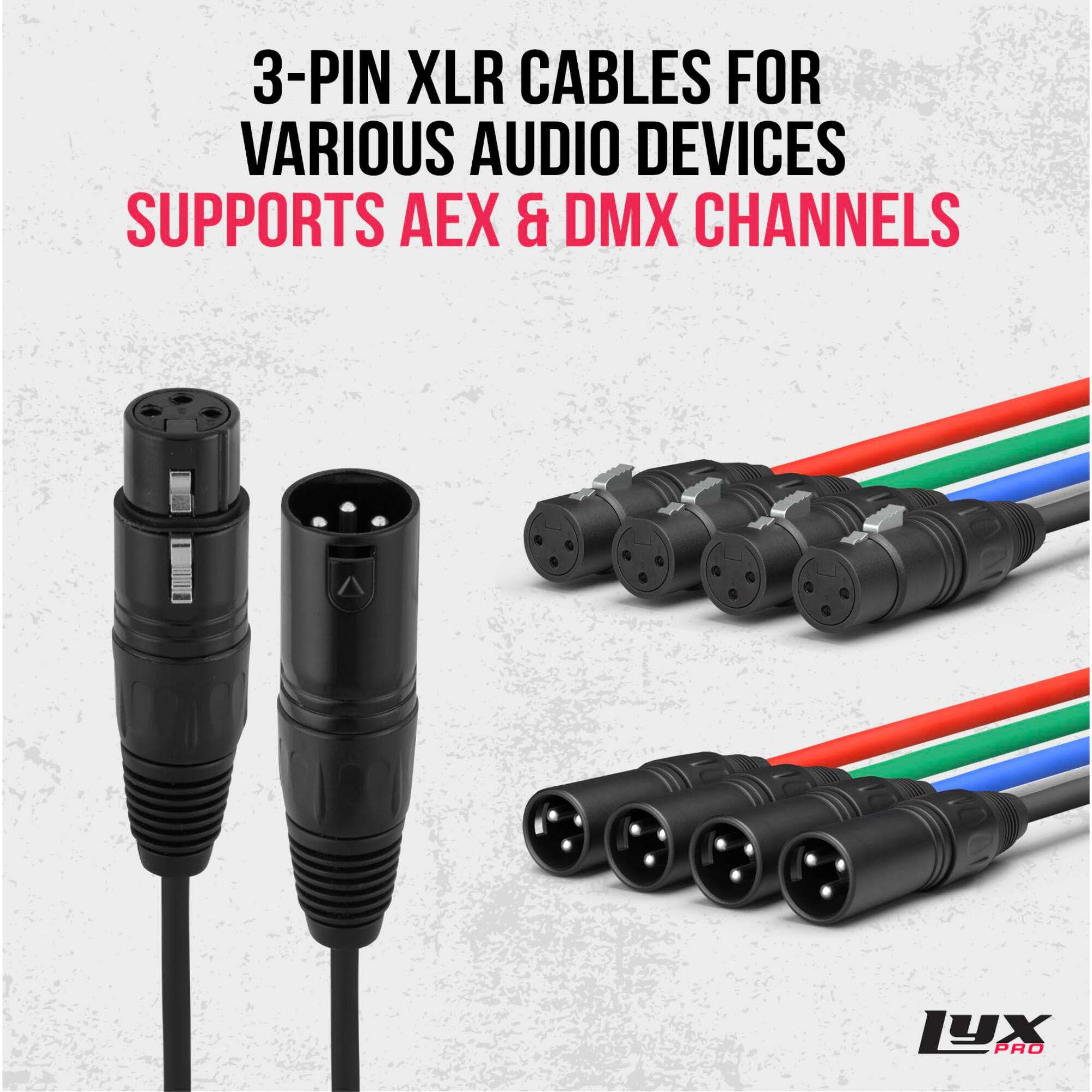 3-PIN XLR CABLES FOR VARIOUS AUDIO DEVICES SUPPORTS AEX & DMX CHANNELS
LYX PRO