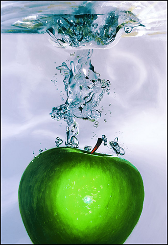 Best Buy: Trademark Art Apple Splash II by Roderick Stevens Green RS011 ...