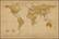 Front. Trademark Art - Antique World Map by Michael Tompsett - Yellow.