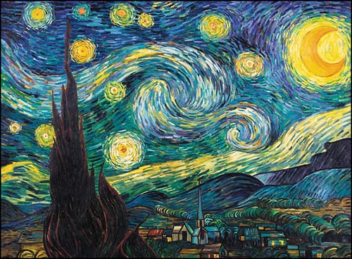 Front. Trademark Art - Starry Night by Vincent van Gogh - Blue.