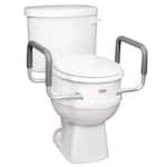 Carex - Toilet Seat Elevator With Handles - For Standard Toilet Seats - White