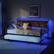 Alt View 6. Winado - Twin Daybed with Trundle Bed Sofa DayBed with LED Light & Charing Station Upholstered Bed Frame with Storage Headboard - Black & Industrial Brown.