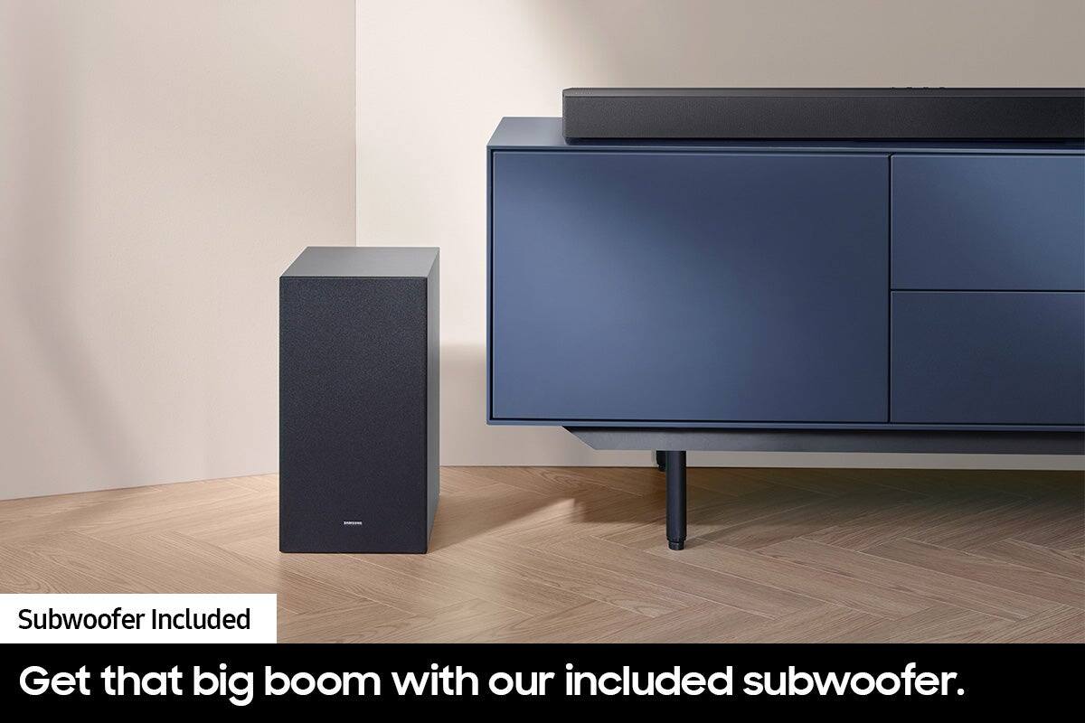 Subwoofer Included: Get that big boom with our included subwoofer.