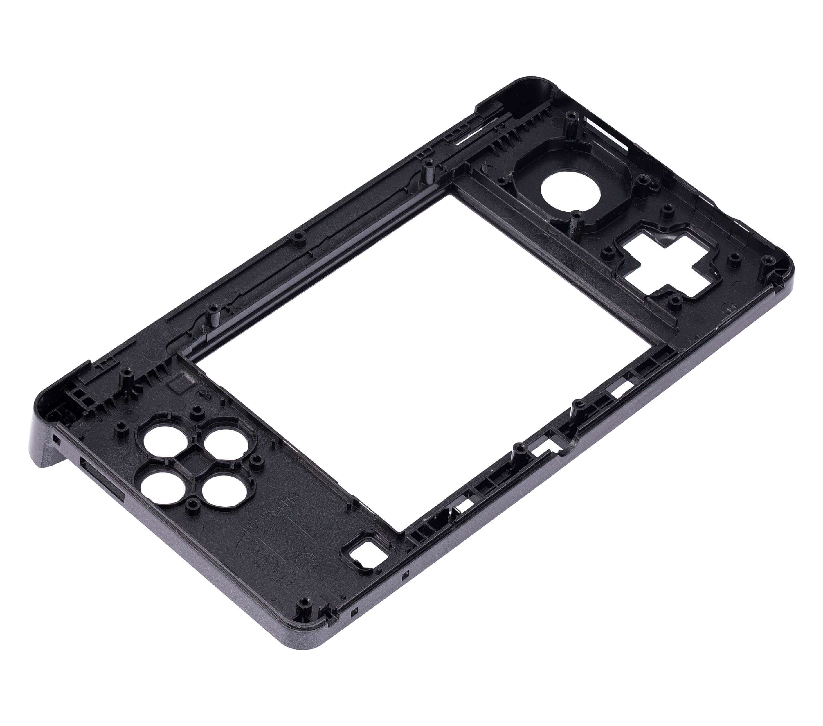 Alt View 2. MobileSentrix - Mid-Frame Housing Compatible For Nintendo 3DS - Black - Black.