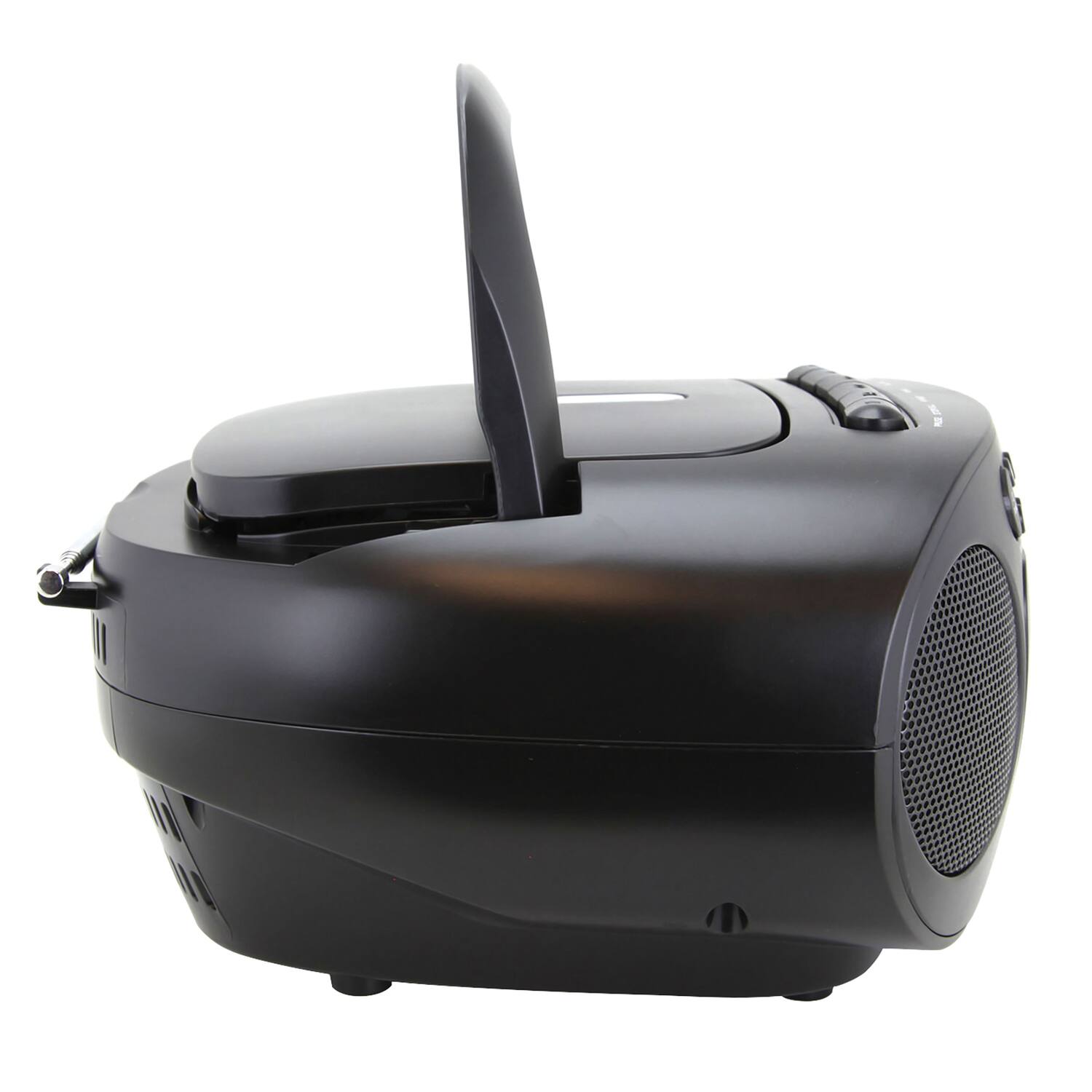 Alt View 1. Emerson - Portable CD Player Boombox with Cassette Player Combo, Tape Recorder, AM/FM Radio, AUX Input, Black (EPB-3003 BLACK) - Black.