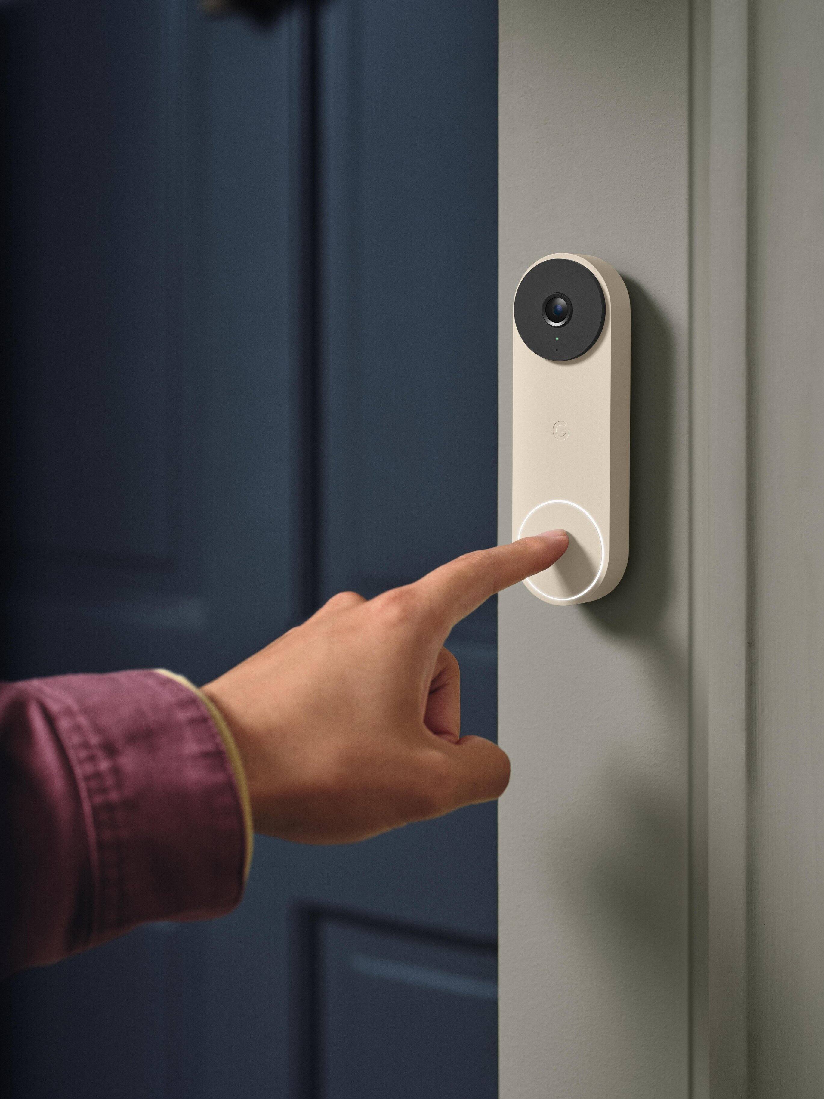 Alt View 20. Google - Nest Doorbell (wired, 3rd gen) - Latest Model - 2K Video and Gemini - Linen.