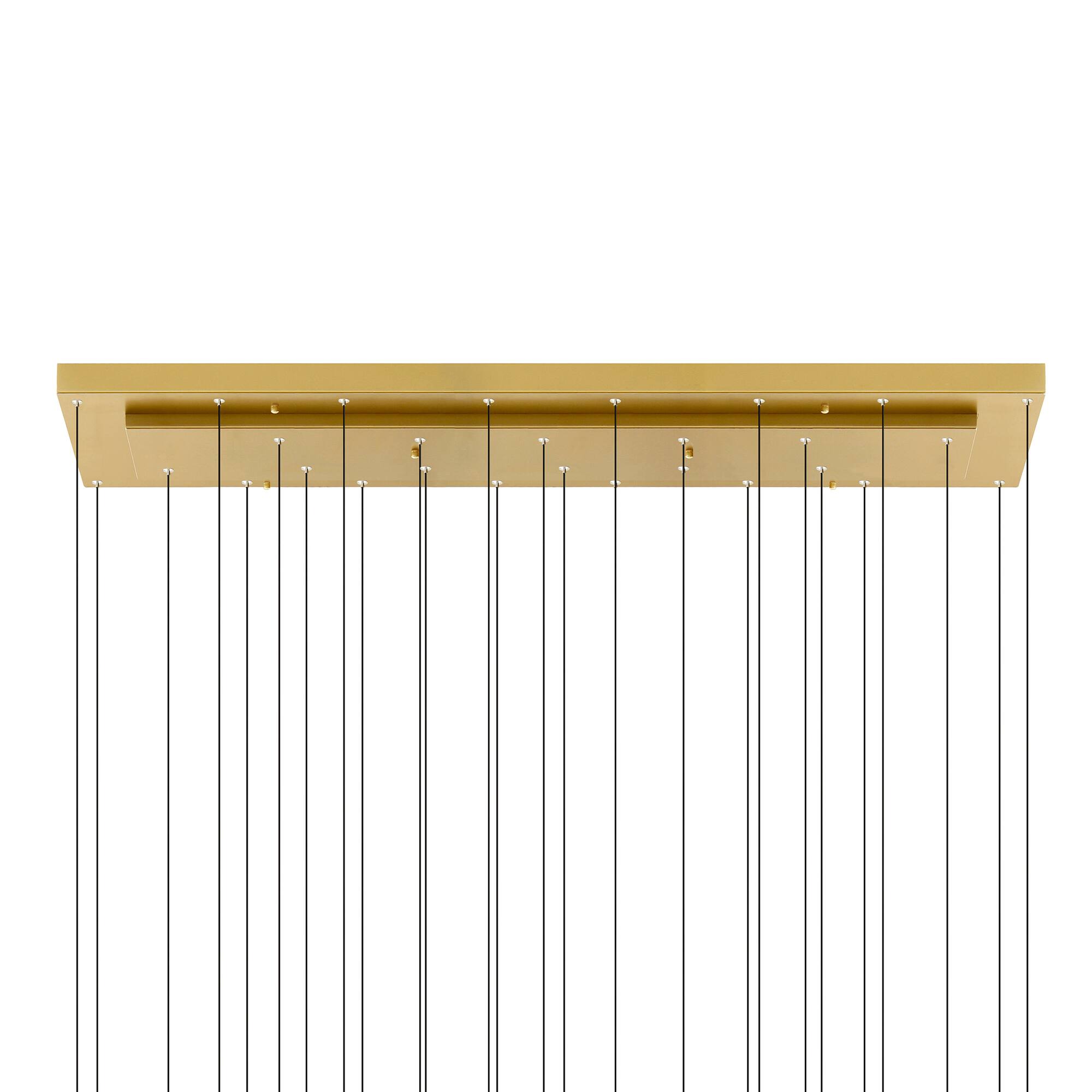 Alt View 1. CWI Lighting - Stagger Integrated LED Brass Chandelier - Brass.