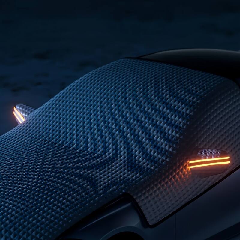 Back. Acteck - Heavy-Duty Winter Windshield Cover, 91"x98" Universal Fit for Car, SUV, Truck | Waterproof Ice & Snow Protector - Silver.