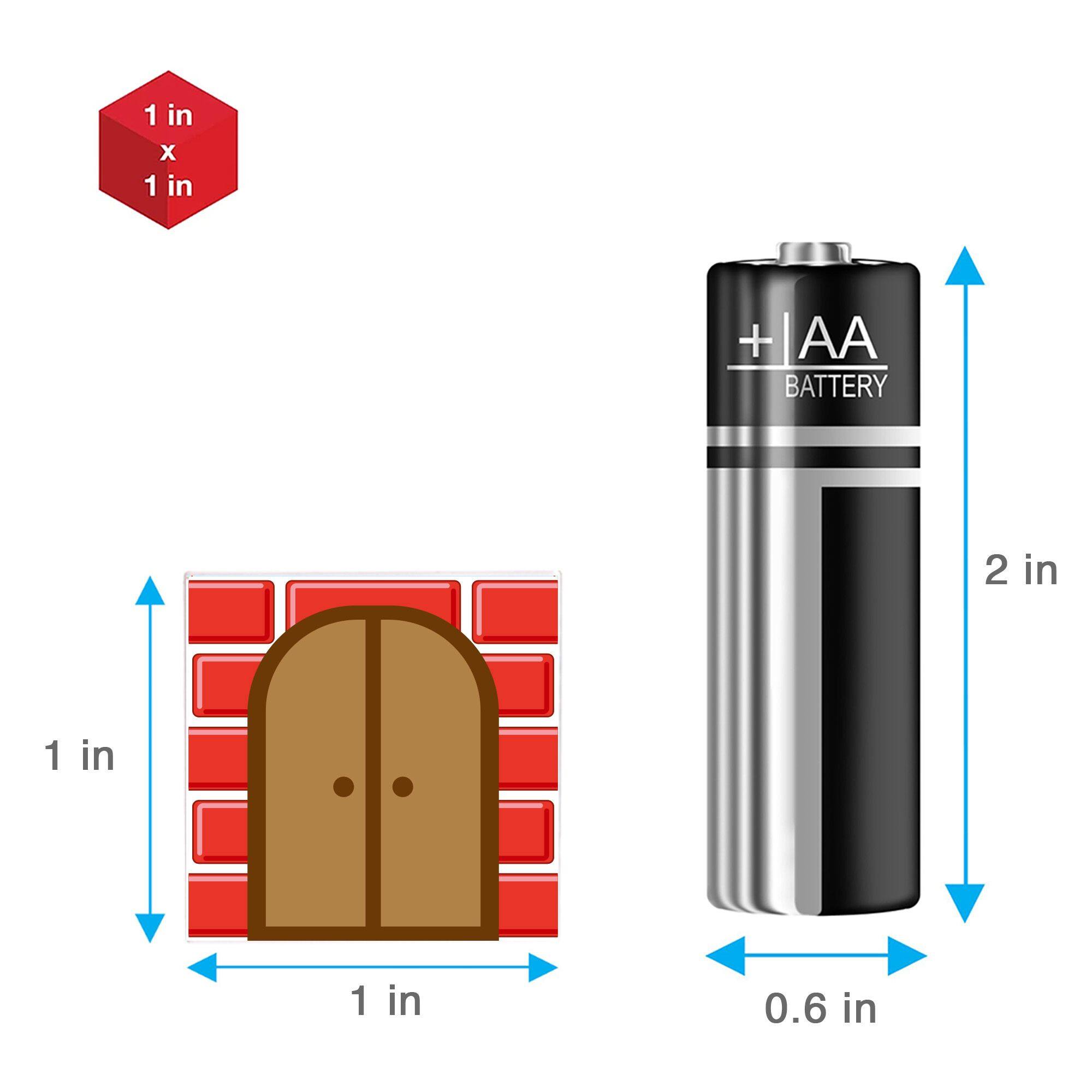 1 in x 1 in  
+ AA BATTERY  
2 in  
1 in  
0.6 in