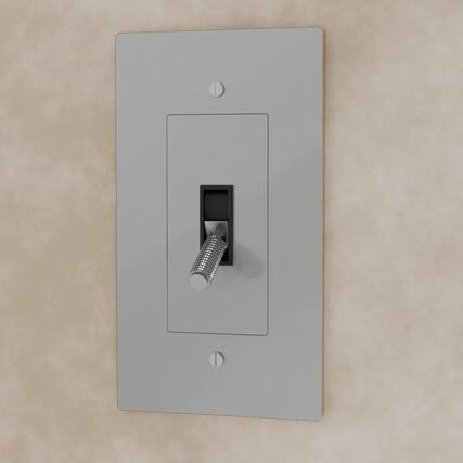 Front. Siljoy - Stainless Steel Toggle Switch (1 Gang) - STAINLESS.