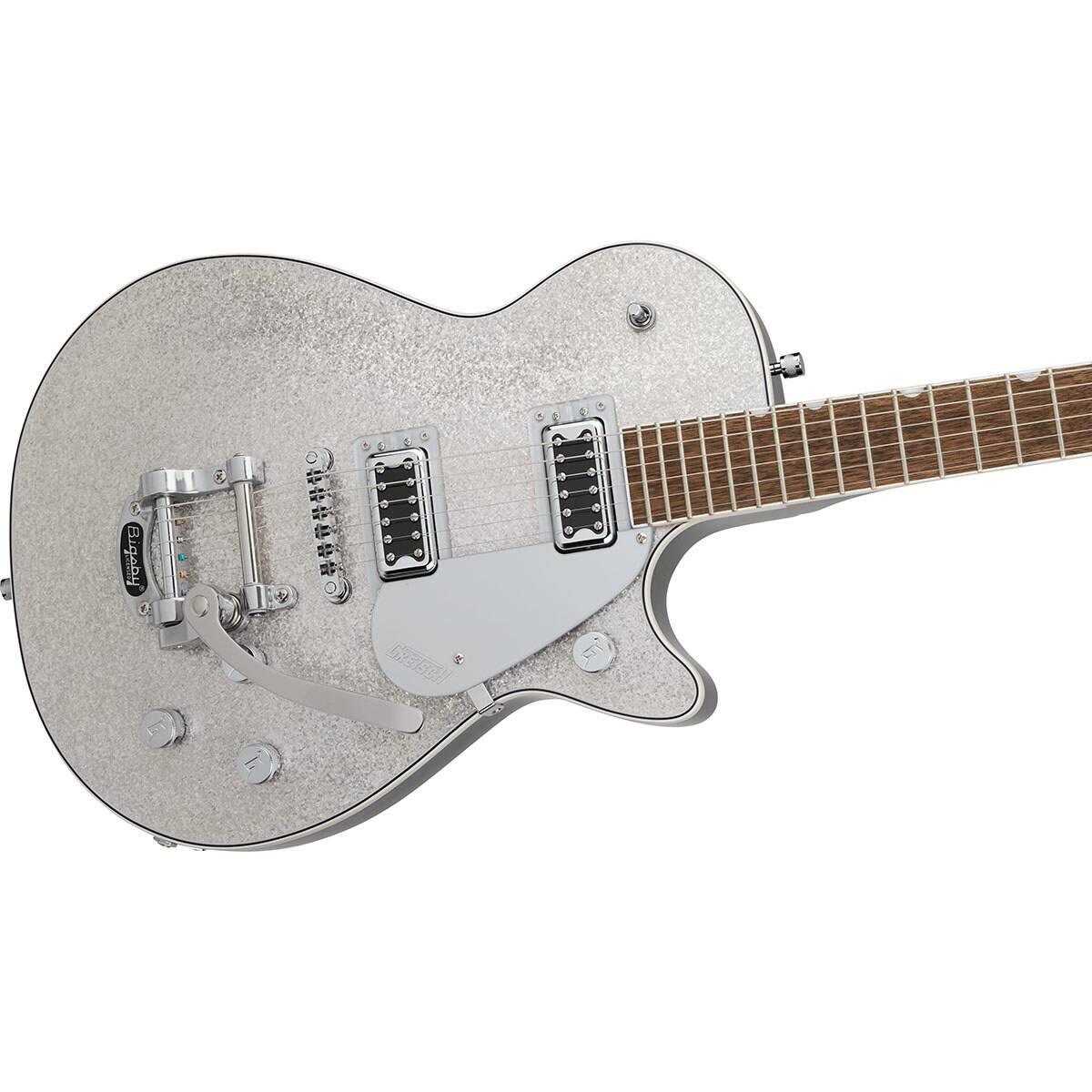 Alt View 3. Gretsch - Gretsch G5230T Electromatic Jet FT Series Electric Guitar with Bigsby, Silver Sparkle.