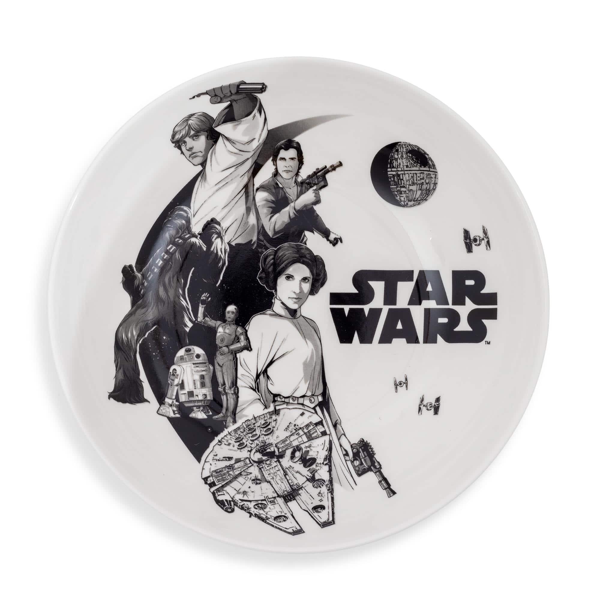 Silver Buffalo - Star Wars Collage 9-Inch Ceramic Coupe Dinner Bowl - White
