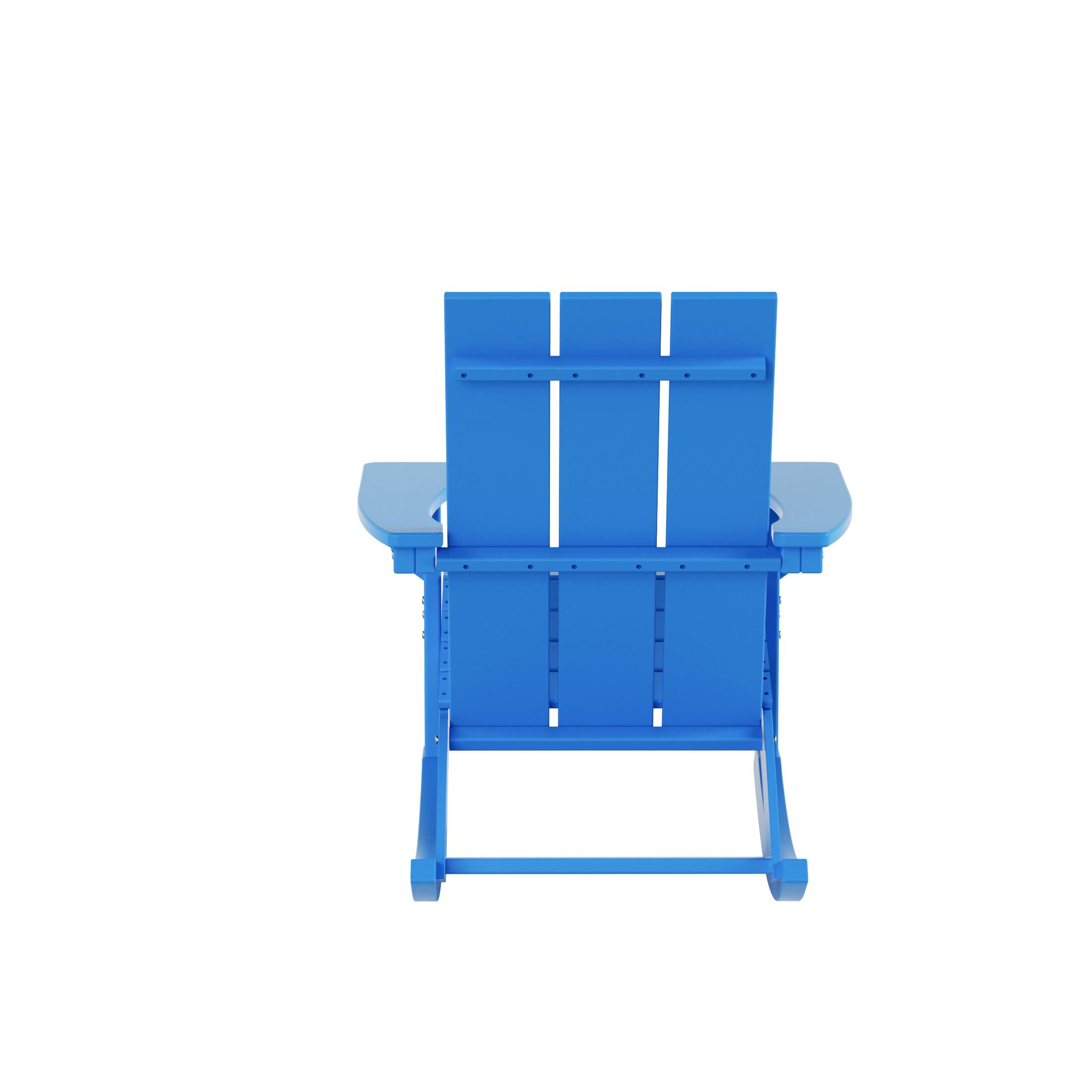 Alt View 2. WestinTrends - WestinTrends Ashore Outdoor Patio Modern Adirondack Rocking Chair - Pacific Blue.