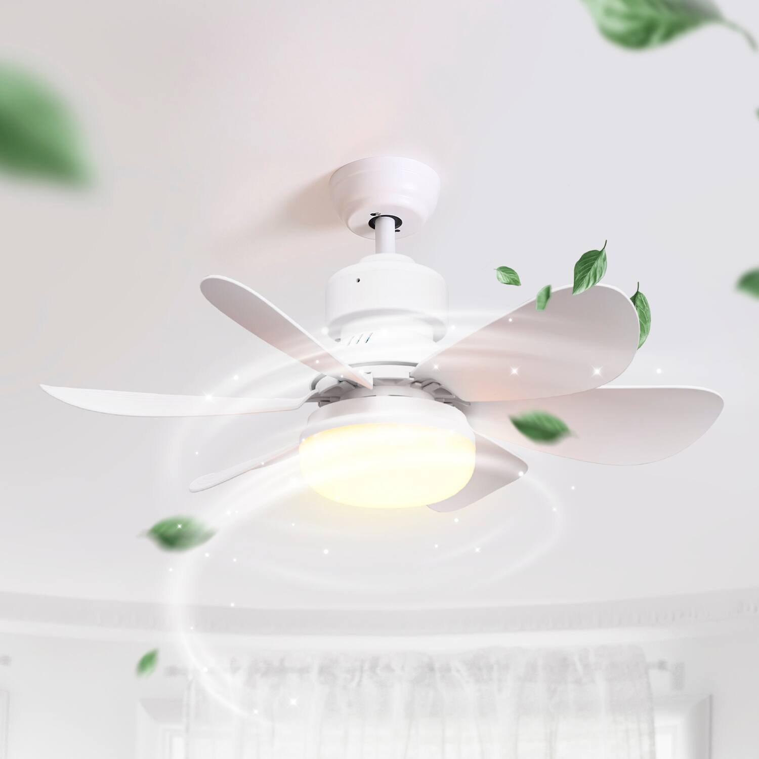 Alt View 1. Airbro - 21" 3-Speed Socket Fan with Integrated Light, 3 Color Modes, Sleep Timer, Remote, FLA-21.
