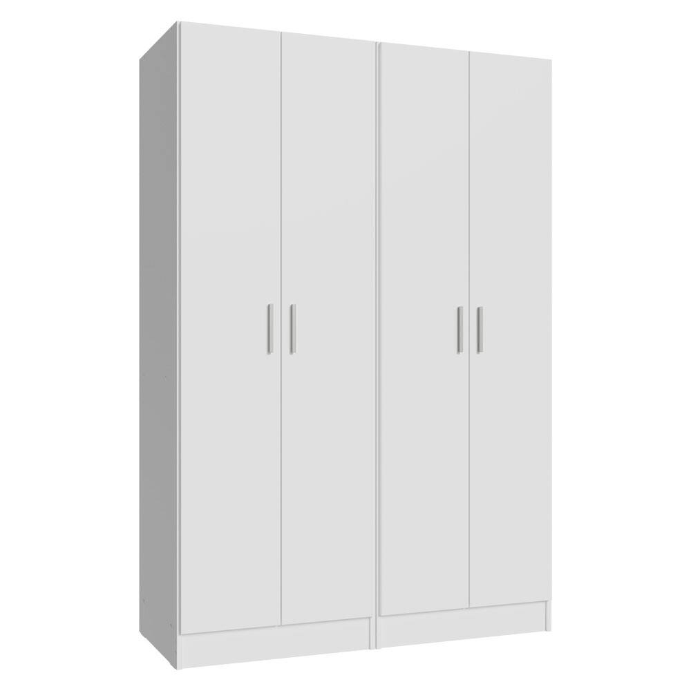 Angle. Madesa - Madesa Kitchen Pantry Set Storage Cabinet 4 Doors 8 Utility Shelves 47"L Organization Unit for Kitchen - White - White.