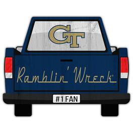 Fan Creations - Georgia Tech Yellow Jackets 12'' x 12'' Truck Back D-cor - Multicolor
