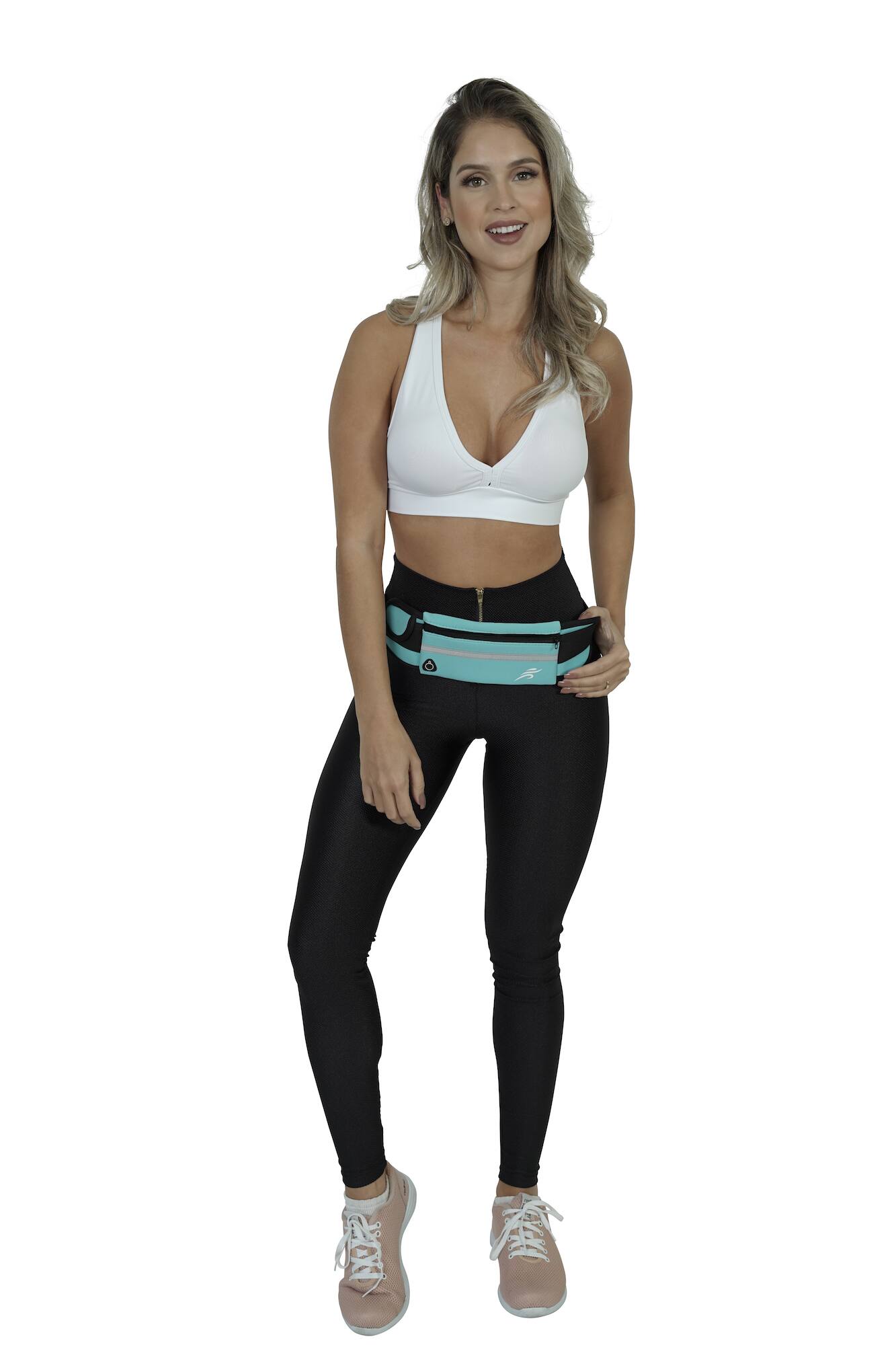 Alt View 7. JupiterGear - Sports Running Belt and Travel Fanny Pack for Jogging, Cycling and Outdoors with Water Resistant Pockets - Sky Blue.