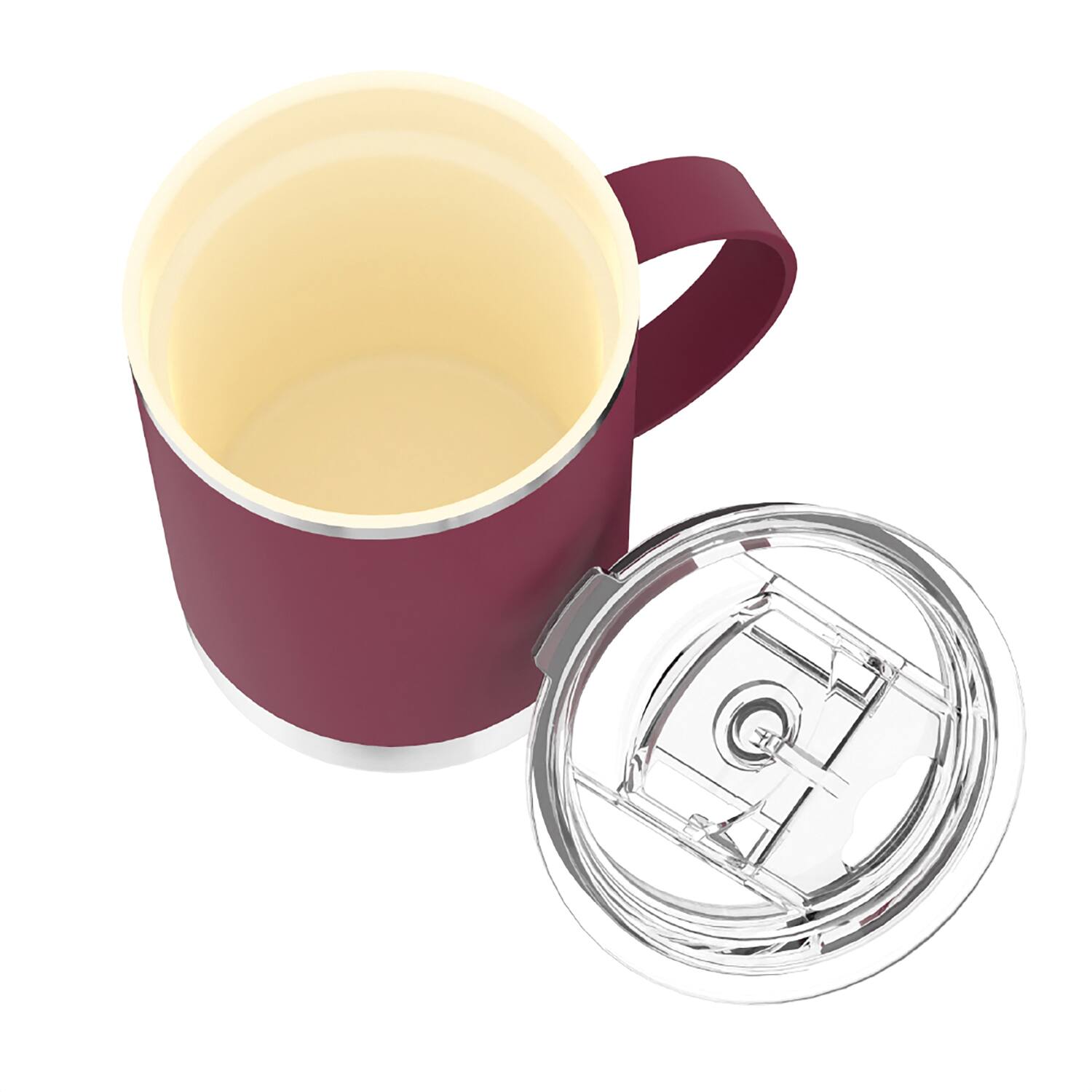 Alt View 5. Asobu - The Ultimate Stainless Steel Ceramic-Coated Coffee Mug 12 Oz - Red.