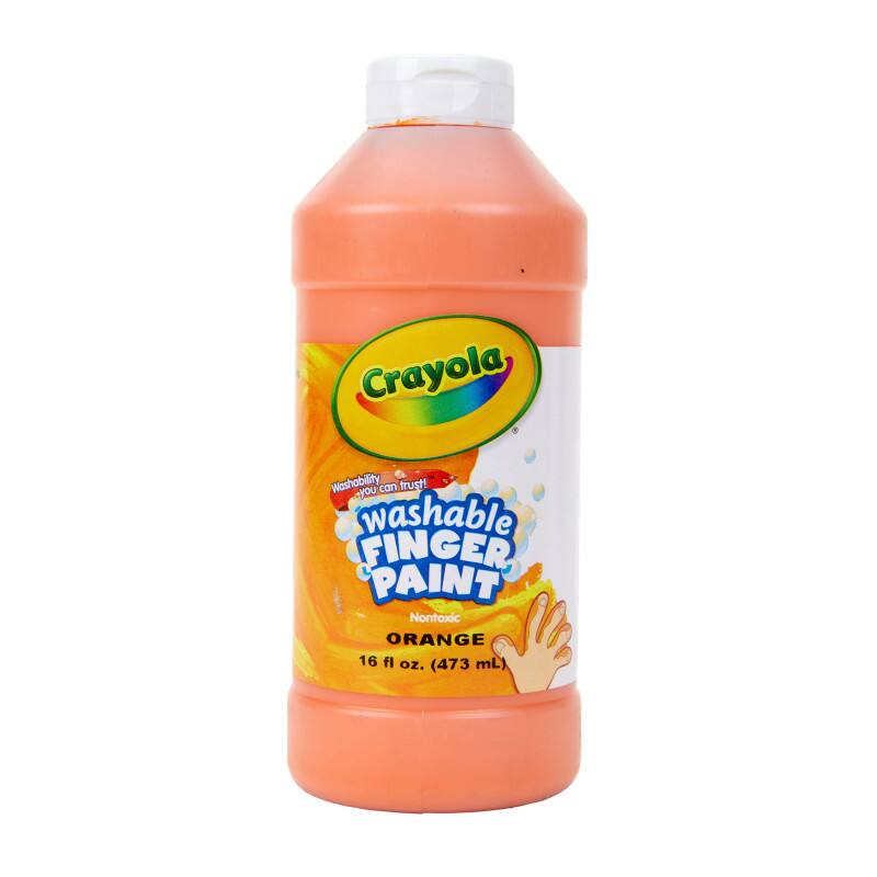 Crayola Washability - you can trust! Washable Finger Paint Nontoxic Orange 16 fl oz. (473 mL)
