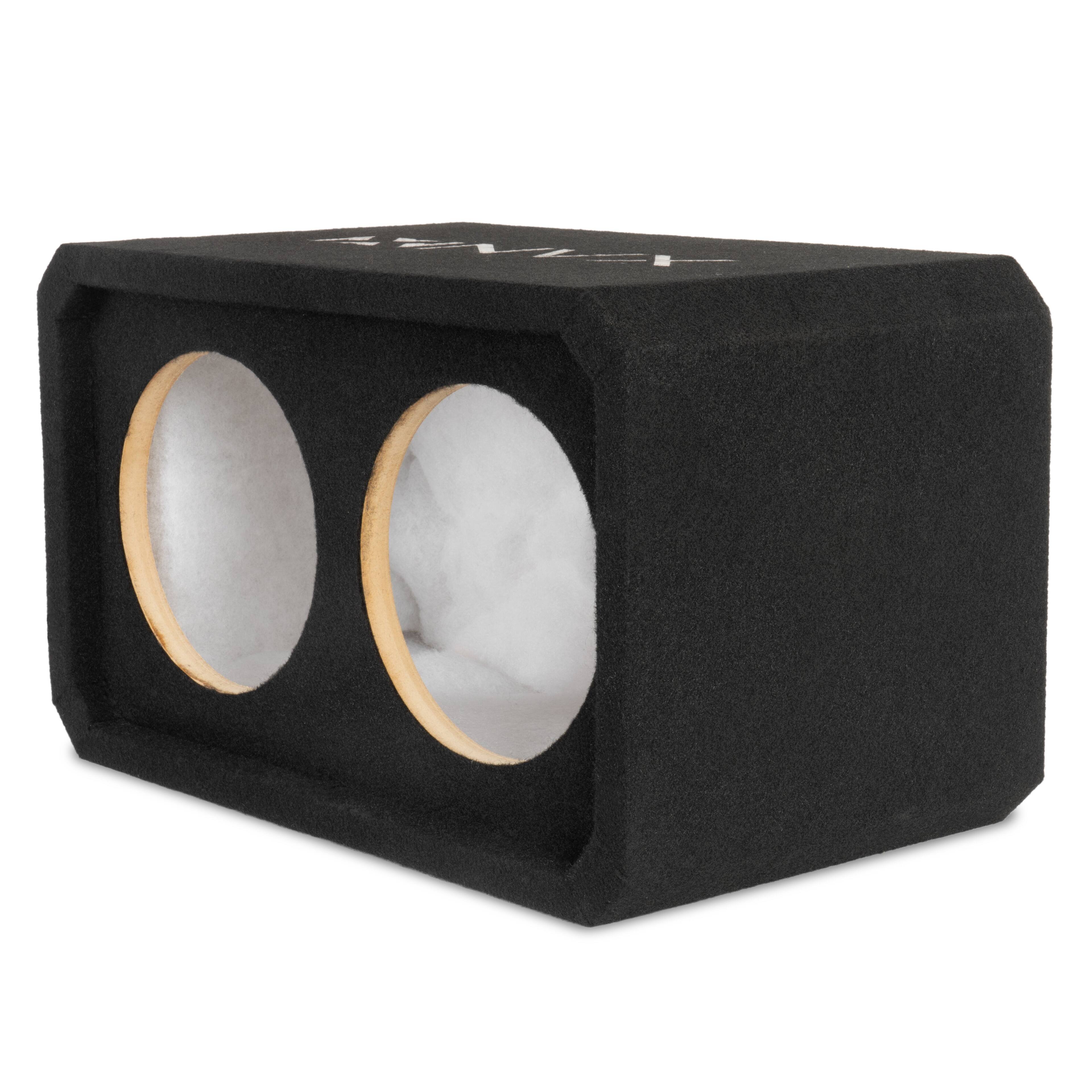 Back. NVX - NE82S Dual 8" Sealed 3/4" MDF Subwoofer Enclosure.
