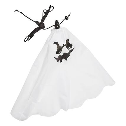 Front. Funworld - Sound and Action 28 Inch Flying Ghost | Sound Activated - White.