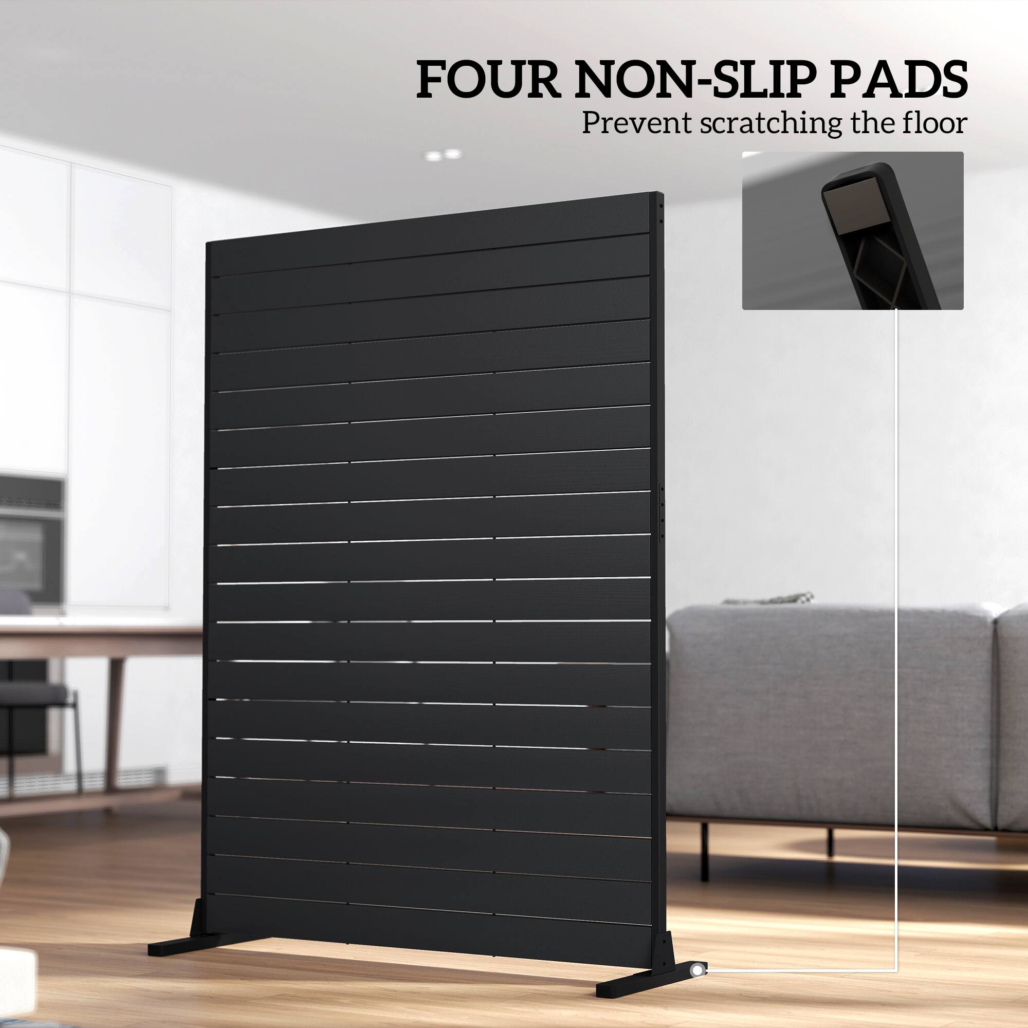 FOUR NON-SLIP PADS  
Prevent scratching the floor
