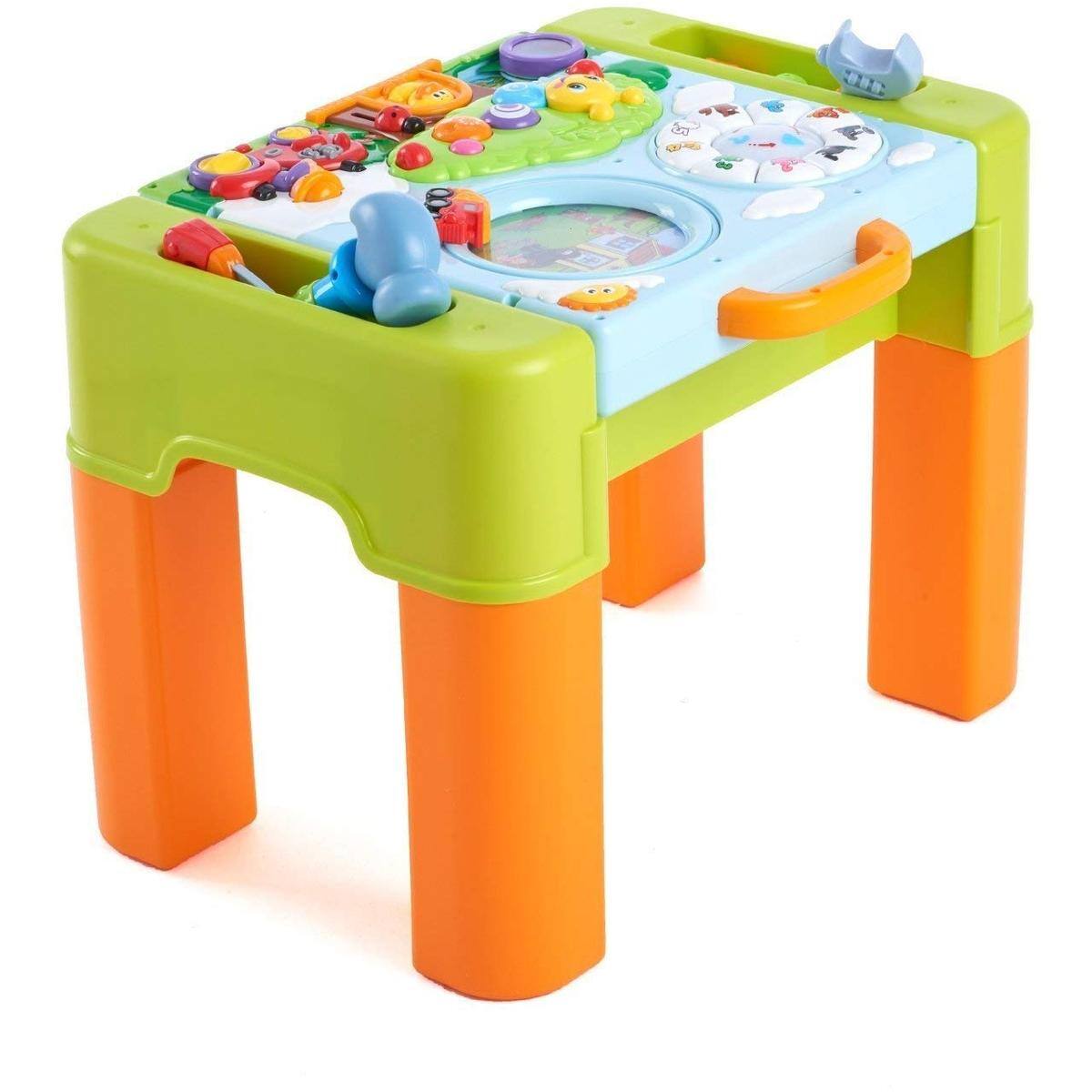 JuzToys - STEM Toys 6-in-1 Educational Learning Activity Table, 16 Games Activity Center for Baby, Developmental Play for Toddlers - Multi