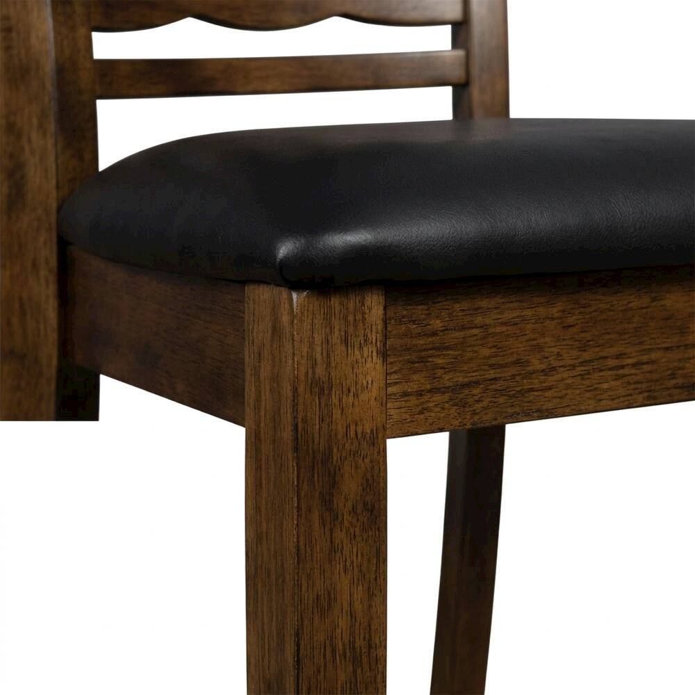 Alt View 3. Starlight Canyon Home - Solid Wood Drop Leaf Dining Table with 2 Chairs in Warm Brown - Brown.