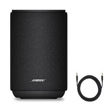Front. Bose - Bose Lifestyle Ultra Speaker Bundle with Aux Cable, Wireless Home Speaker, TrueSpatial Audio, CleanBass (Black) - Black.