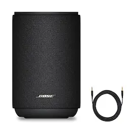 Bose - Lifestyle Ultra Speaker Bundle with Aux Cable, Wireless Home Speaker, TrueSpatial Audio, CleanBass - Black