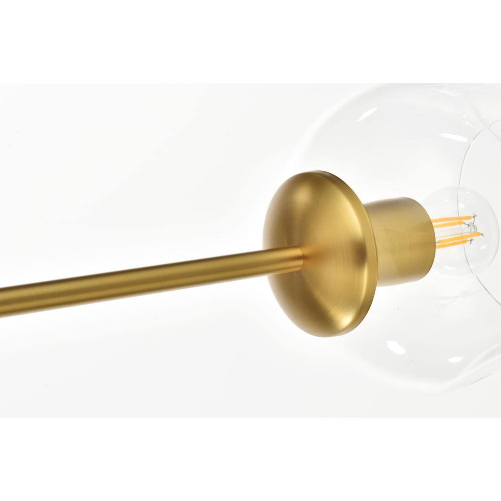 Alt View 2. Elegant Lighting - Cavoli 49 inch Chandelier in Brass - Brass.