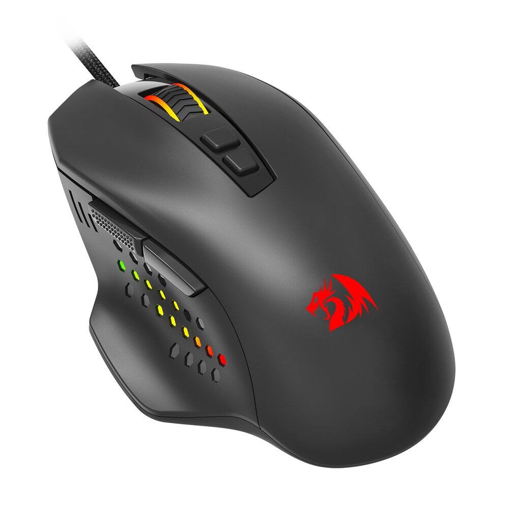 Alt View 1. REDRAGON - Roadmaster M723 Gaming Mouse, 7 buttons programmable buttons & 5 Backlit Modes, max 12400DPI - Black.