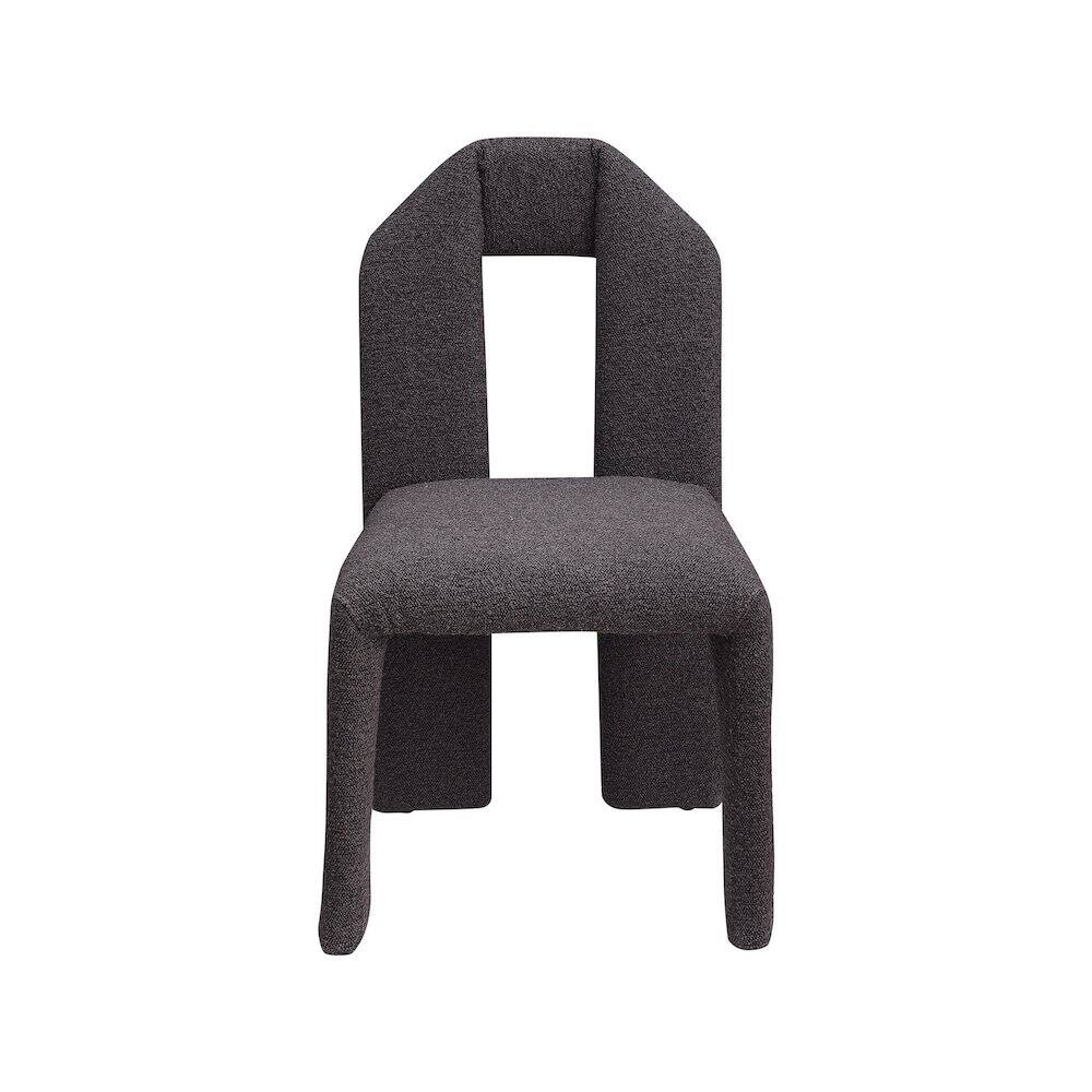 Alt View 1. Meridian Furniture - Bennett Brown Boucle Fabric Dining Chair, Set of 2 - Brown.