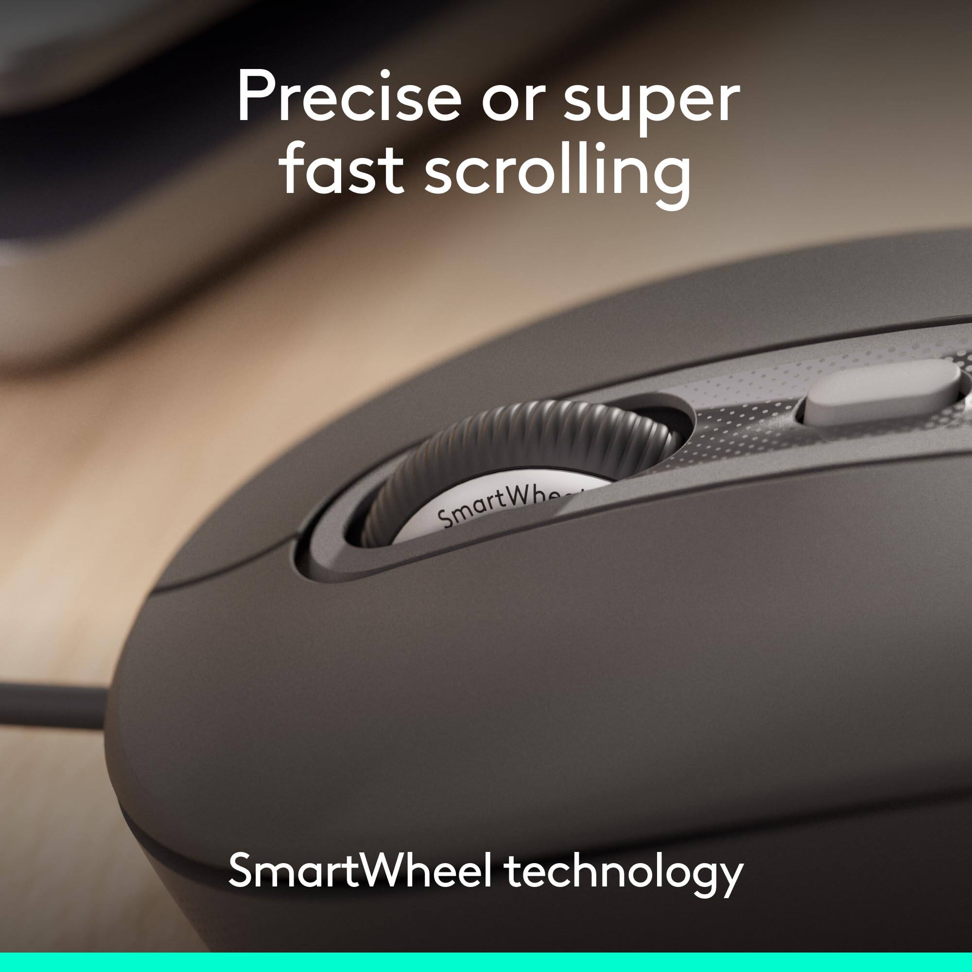 Precise or super fast scrolling  
SmartWheel technology