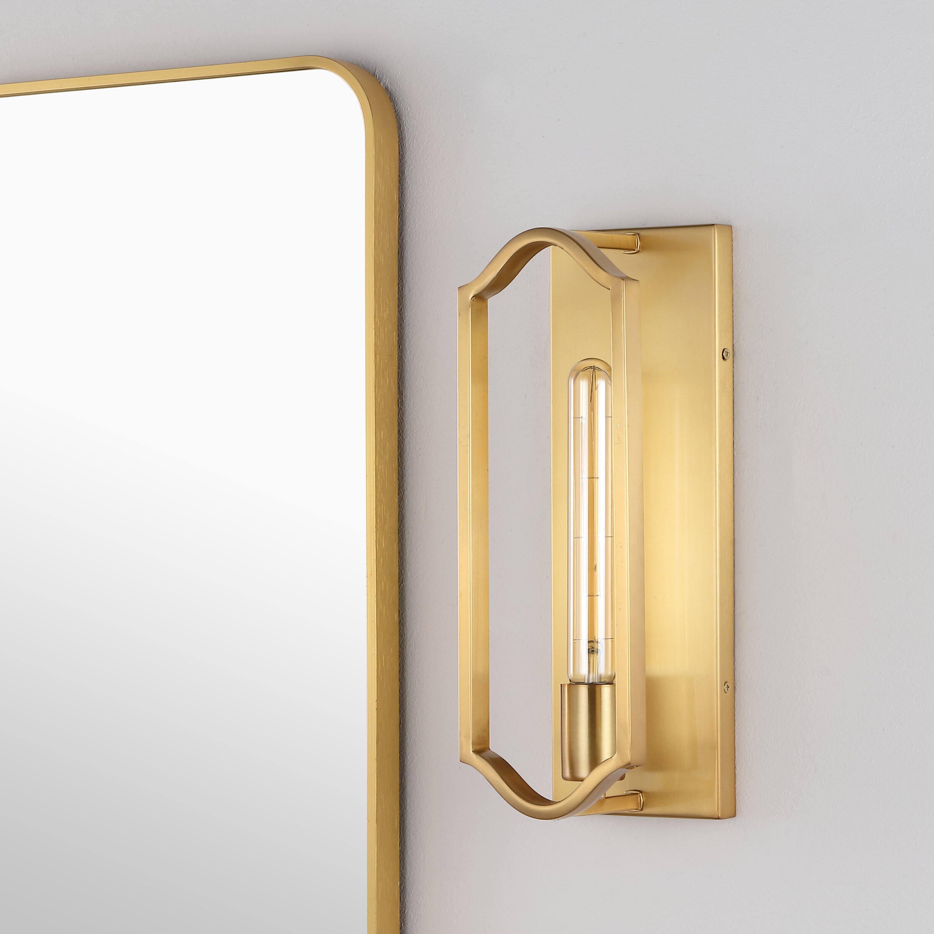 Alt View 6. Jonathan Y - Chloe 4.75" 1-Light Modern Bohemian Iron LED Sconce, Brass Gold - Brass Gold.