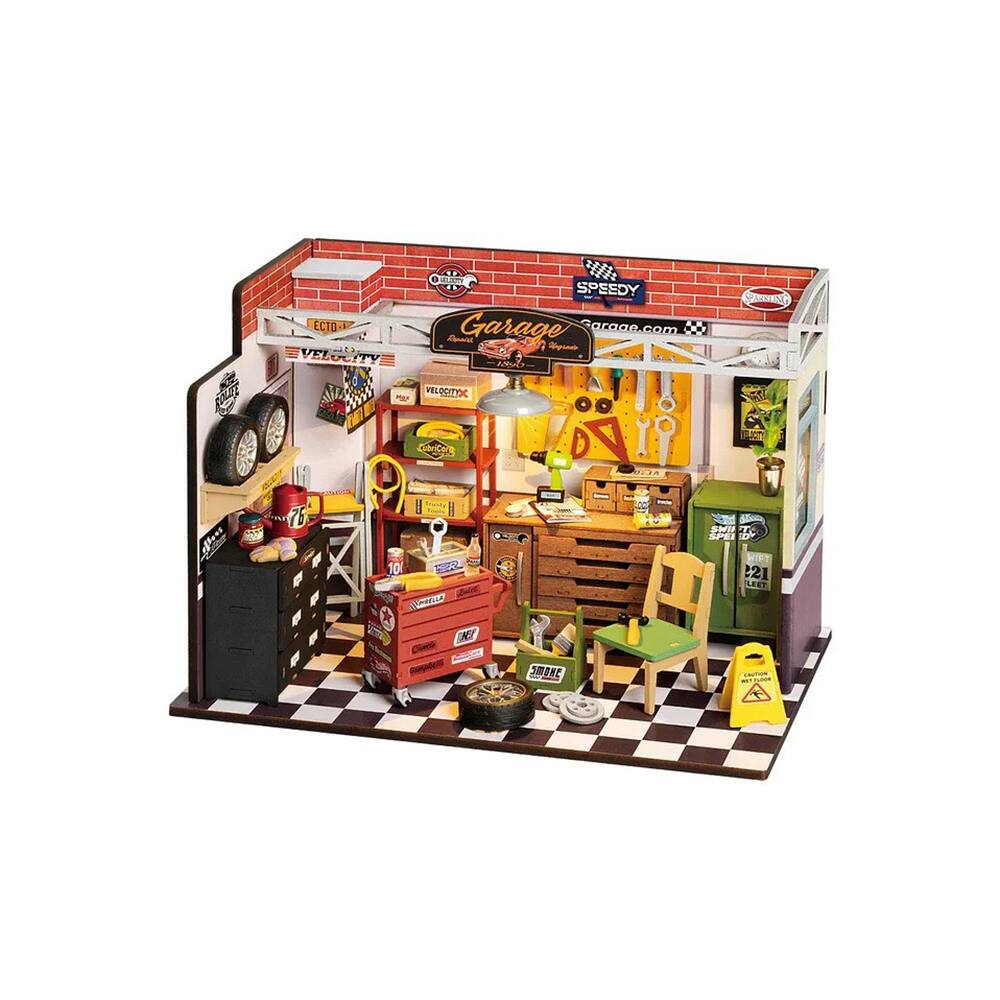 Front. 3D Puzzle - DIY 3D House Puzzle - Garage Workshop 157pcs.