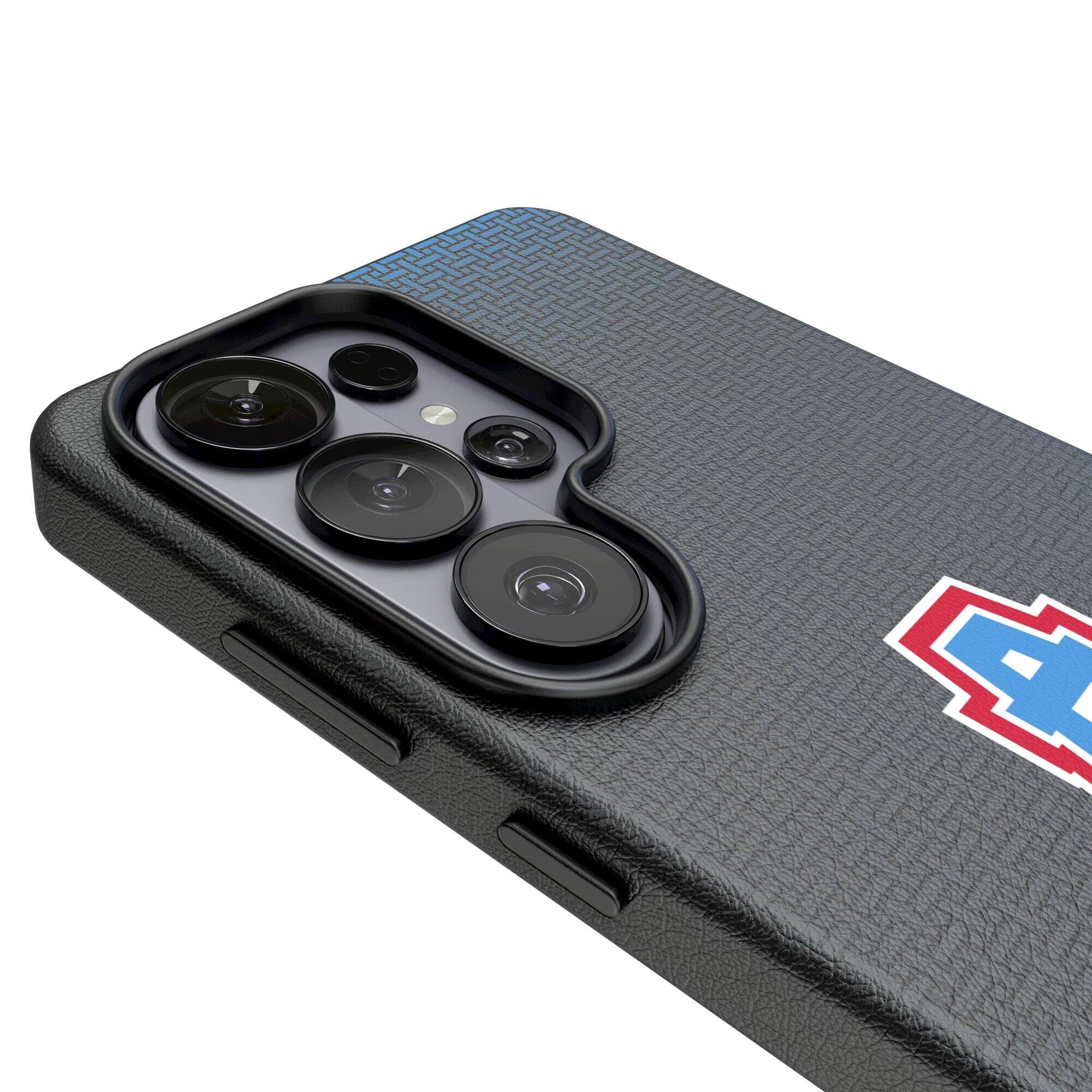 Alt View 2. Keyscaper - Houston Oilers Historic Collection 1980-1996 Galaxy Magnetic Bump Case - S25 Ultra - Black.