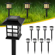Front. Oumilen - Solar Outdoor Lights,12 Pack LED Solar Lights Outdoor Waterproof - Warm White.