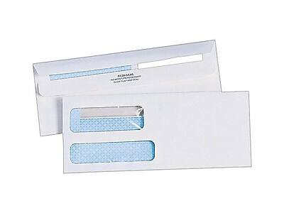 Alt View 1. Quality Park - Redi-Seal Security Tinted #10 Double Window Envelopes, 4 1/8" x 9 1/2", 500/Box (QUA24559) - White.