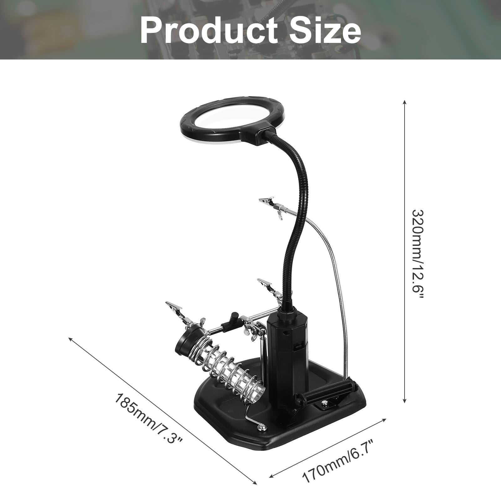 Product Size  
320mm/12.6"  
185mm/7.3"  
170mm/6.7"