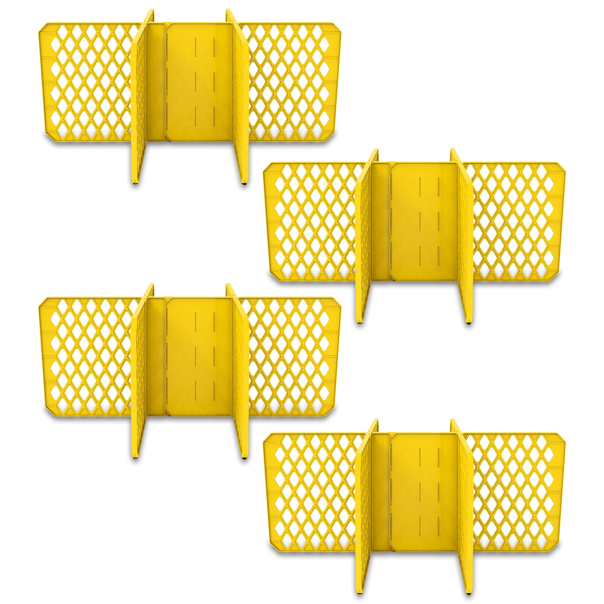 Front. ORGANIZE-IT! - ORGANIZE-IT! 6 Slot Tote Dividers for 27 Gal Storage Containers, Yellow, 4 Pack - Yellow.