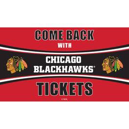 Evergreen Enterprises - Chicago Blackhawks 28" x 16" Come Back With Tickets Door Mat - Multicolor